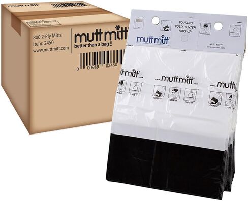 Mutt Mitt 2-ply Dog Waste/Poop Pick Up Bag on hanger cards, 800-count in Kuwait