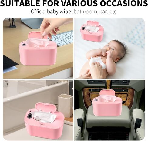 Baby Wipe Warmer and Baby Wet Wipes Dispenser, 5 Modes of Temperature Heating Control Portable Diaper Wipes Warmer for Newborn Baby, Baby Shower Gifts Pink in Saudi Arabia
