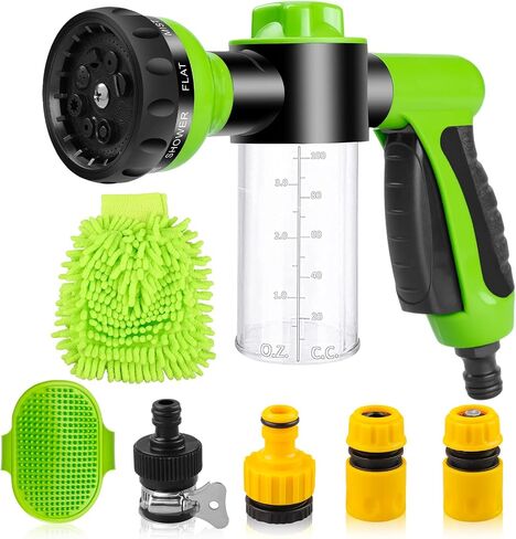 Pup Jet Dog Wash Hose Nozzle Foam Sprayer Dog Horse Sprayer Wash Hose Attachment Soap Dispenser Bottle Nozzle Sprayer Washing Shower Pet Bathing Tool (YELLOW) in Saudi Arabia
