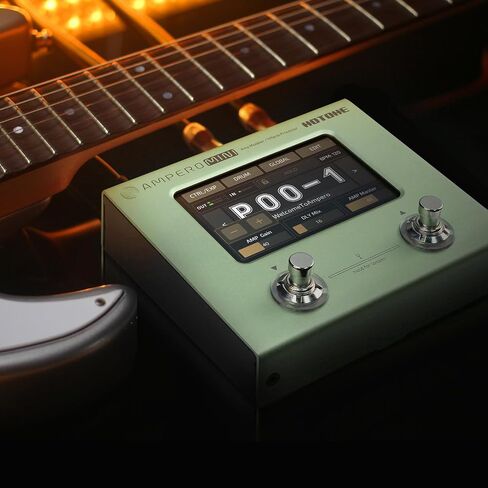 Hotone Ampero Mini MP-50 Guitar Bass Amp Modeling IR Cabinets محاكاة متعددة اللغات تأثيرات متعددة مع دواسة التعبير ستيريو OTG USB Audio Interface (MUSTARD) in Kuwait