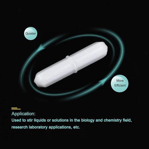 MECCANIXITY محرك مغناطيسي خلاط قضيب تحريك 70 مم (2.76 بوصة) مع شكل حلقة PTFE طلاء مغناطيس أبيض لحزمة المختبر من 2 in Kuwait