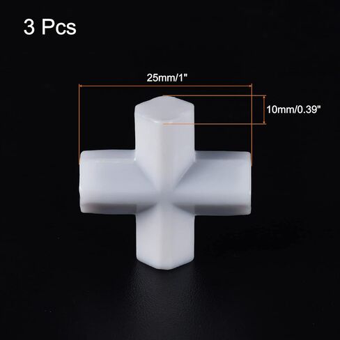 MECCANIXITY Magnetic Stirrer Mixer Stir Bar Rod 25mm(1") Cross Shape Coating Magnet White for Laboratory 3Pcs in Kuwait