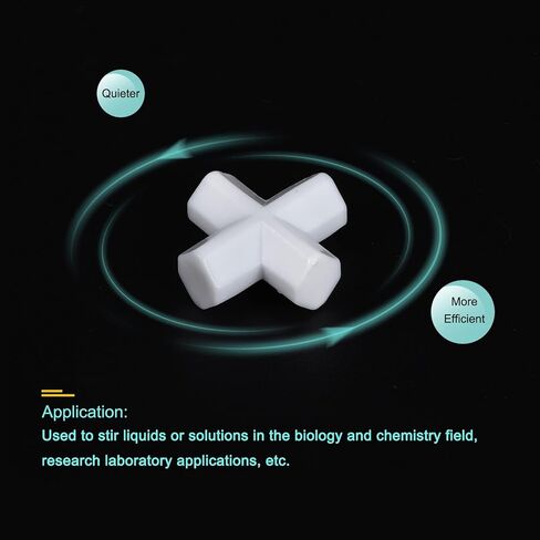 MECCANIXITY Magnetic Stirrer Mixer Stir Bar Rod 25mm(1") Cross Shape Coating Magnet White for Laboratory 3Pcs in Kuwait