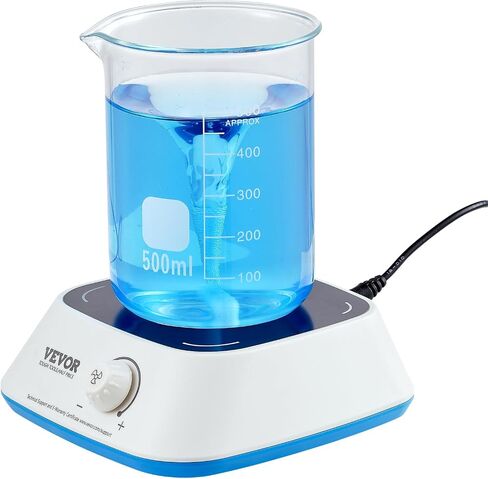 VEVOR Magnetic Stirrer, 0-2000 RPM Stir Plate with Adjustable Speed Knob, 3000mL Plate Stirrer Kit, Stir Bar Included in Saudi Arabia