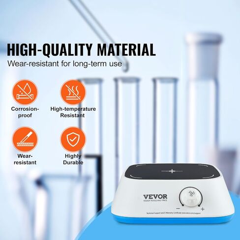 VEVOR Magnetic Stirrer, 0-2000 RPM Stir Plate with Adjustable Speed Knob, 3000mL Plate Stirrer Kit, Stir Bar Included in Saudi Arabia