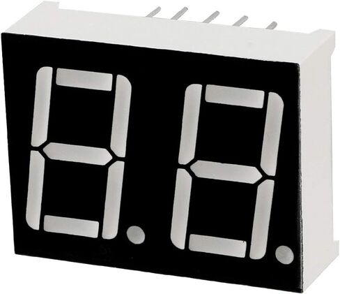 Uxcell الكاثود المشترك 10 دبوس 2 بت 7 قطعة عرض 0.98x0.75x0.31 بوصة 0.55 بوصة أحمر LED عرض أنبوب رقمي 10 قطعة in Kuwait