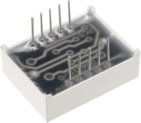 Uxcell الكاثود المشترك 10 دبوس 2 بت 7 قطعة عرض 0.98x0.75x0.31 بوصة 0.55 بوصة أحمر LED عرض أنبوب رقمي 10 قطعة in Kuwait