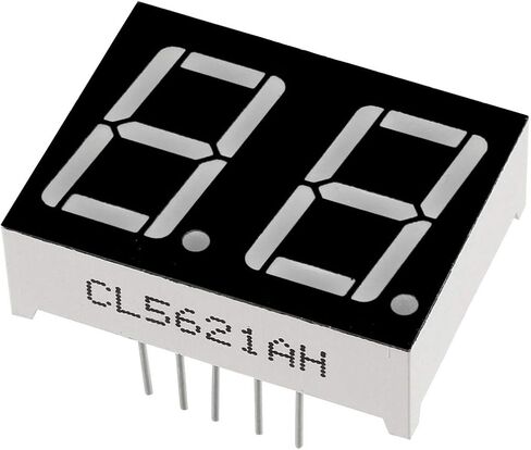 Uxcell الكاثود المشترك 10 دبوس 2 بت 7 قطعة عرض 0.98x0.75x0.31 بوصة 0.55 بوصة أحمر LED عرض أنبوب رقمي 10 قطعة in Kuwait