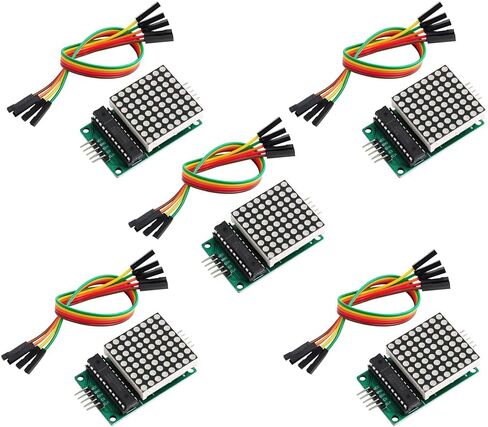 5PCS MAX7219 Dot Led Matrix Module Display 8x8 Common Cathode Red Light for Arduino Raspberry Pi in Saudi Arabia