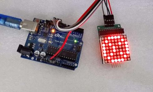 5PCS MAX7219 Dot Led Matrix Module Display 8x8 Common Cathode Red Light for Arduino Raspberry Pi in Saudi Arabia