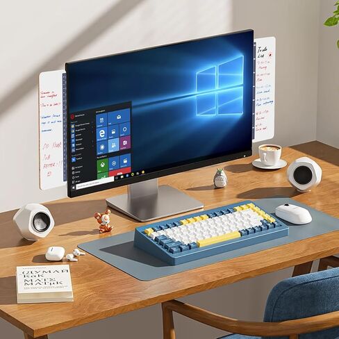 لوحة مذكرة لشاشة الكمبيوتر مكونة من قطعتين، مغناطيس جانبي لامتصاص لوحة رسائل الكمبيوتر، حامل ملاحظات ملحق للمكتب مناسب للمنزل، رسائل سطح المكتب، تزيين الثلاجة in Kuwait