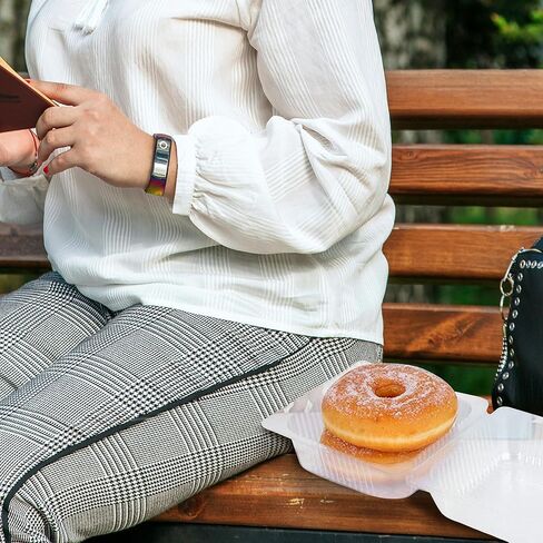 100 قطعة من صينية إخراج صدفية بلاستيكية مقاس 5x5 بوصة، حاويات رغيف مفصلية متينة للاستعمال مرة واحدة، صندوق إخراج مفصلي للاستعمال مرة واحدة للسلطات والفواكه والهامبرغر والسندويشات والكب كيك in Kuwait