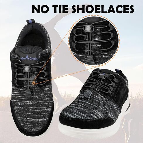 W&LESVAGO Wide Orthopedic Knit Sneakers for Men, Slip-On Wide Width Walking Shoes for Flat Feet Arch Fit Heel Pain Relief in Saudi Arabia