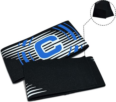 Sports Captain C Arm Band, Unisex Elastic Soccer Captain Armband Adjustable Outdoor Football Player Captain's ArmBands for Youth and Adult in Saudi Arabia