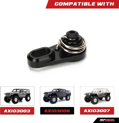 RCAWD 2 قطعة سرعة التعديل SCX10 III ذراع مؤازر 20T لـ 1/10 محوري SCX10 III حفر ذراع وعمود بسرعتين مجموعة ترقيات القرن المؤازر جزء أسود in Saudi Arabia