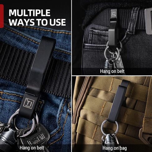 TISUR Titanium Duty Belt Key Holder Keychain Waistband Clip | easy to attach to a belt,hold multiple keys in Saudi Arabia