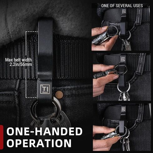TISUR Titanium Duty Belt Key Holder Keychain Waistband Clip | easy to attach to a belt,hold multiple keys in Saudi Arabia