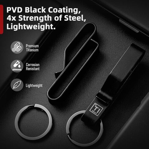 TISUR Titanium Duty Belt Key Holder Keychain Waistband Clip | easy to attach to a belt,hold multiple keys in Saudi Arabia