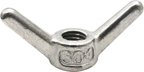 10 PCS Stainless M8 Wing Nuts Metric Thread Butterfly Clips Fasteners Kit in Kuwait