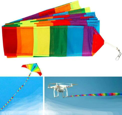 Ultra Fun 98 FT (30M ) Long Rainbow Tail for RC Drone, Kite, Air Show, Aerobatic Flight in Kuwait