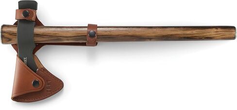 CRKT Black Woods Chogan Tomahawk Ax: RMJ T-Hawk فأس تخييم خارجي خفيف الوزن مع رأس مطرقة، شفرة فولاذية كربونية مزورة، مقبض خشبي هيكوري، يتضمن غمد 2730KS in Kuwait