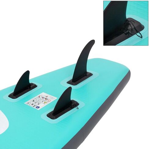 ISUP 10.5' Inflatable Stand Up Paddle Board All Around Flatwater For Yoga, Surfing, Adults, Non-Slip Deck, 2 Person, Pump, Adjustable Paddle, 3 Control Fins, Ankle Leash, Backpack, Repair Kit in Saudi Arabia