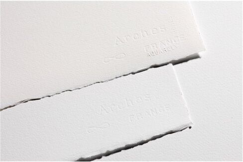 Arches Watercolor Block 10x14-inch Natural White 100% Cotton Paper - 20 Sheets of Arches Watercolor Paper 140 lb Cold Press - Arches Art Paper for Watercolor Gouache Ink Acrylic and More in Saudi Arabia