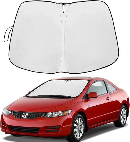 2024 Upgrade Front Windshield Sunshade Fit for Honda Civic 2006-2011 UV Ray Reflector Foldable Car Shade Automotive Windshield Sunshades fit Honda Civic Windshield Sun Shade |Keeps Your Vehicle Cool| in Kuwait