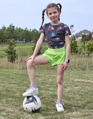 SANTINY Girls Athletic Shorts with Zipper Pocket Lightweight Running Shorts for Teen Kids Sports Active Gym Preppy Shorts in Saudi Arabia