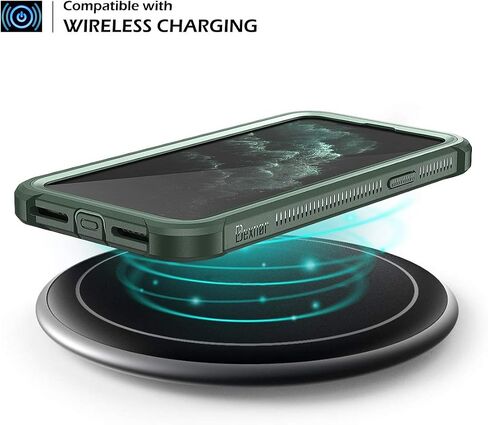 حافظة Dexnor iPhone 11 Pro Max مع واقي شاشة شفاف متين لكامل الجسم ومضاد للصدمات وظهر صلب وطبقة مزدوجة شديدة التحمل لهاتف iPhone 11 Pro Max 6.5 بوصة - أسود in Saudi Arabia