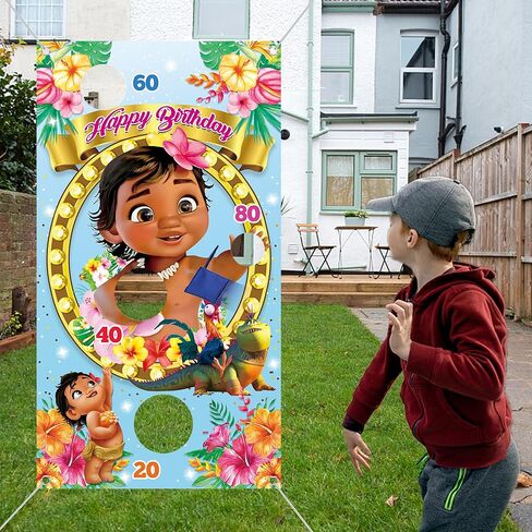 لعبة الرمي بين باج مع 4 أكياس فول موانا، لوازم الحفلات ذات الطابع الشخصي، ألعاب رمي ممتعة للأماكن الداخلية والخارجية، مجموعة لافتة معلقة للأطفال لتزيين حفلات أعياد الميلاد in Kuwait