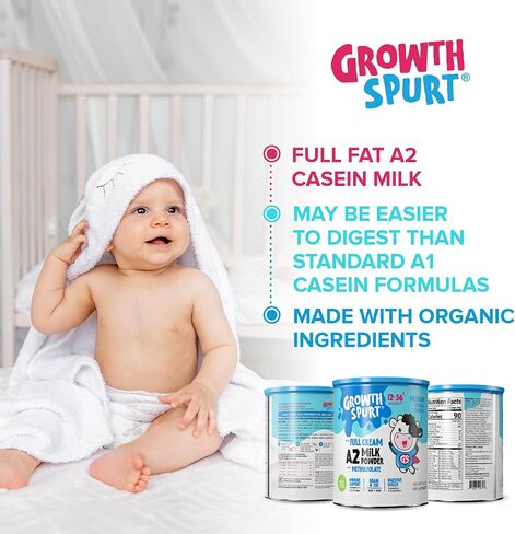 Organic A2 Dairy Toddler Formula – Growth Spurt Easy to Digest Comfort & Gentle Formula – Lactoferrin, 2'-FL HMO, Prebiotics, Probiotics, Iron, DHA & ARA, Methylfolate, Immune Support, Non GMO Baby Transition Weaning (12 Pack) in Saudi Arabia