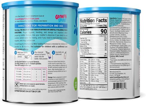 Organic A2 Dairy Toddler Formula – Growth Spurt Easy to Digest Comfort & Gentle Formula – Lactoferrin, 2'-FL HMO, Prebiotics, Probiotics, Iron, DHA & ARA, Methylfolate, Immune Support, Non GMO Baby Transition Weaning (12 Pack) in Saudi Arabia