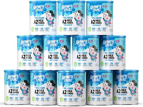Organic A2 Dairy Toddler Formula – Growth Spurt Easy to Digest Comfort & Gentle Formula – Lactoferrin, 2'-FL HMO, Prebiotics, Probiotics, Iron, DHA & ARA, Methylfolate, Immune Support, Non GMO Baby Transition Weaning (12 Pack) in Saudi Arabia