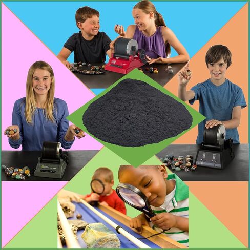2.5 رطل الخطوة 3 Rock Tumbler Grit - 500 Grit Silicon Carbide Tumbler Media Grit، وسائط تلميع الصخور، تعمل مع أي بهلوان صخري، ملمع الصخور، ملمع الحجر، (الخطوة 3-2.5 رطل)... in Kuwait