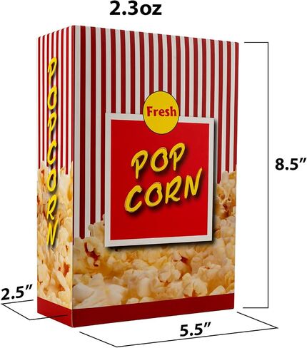 MT Products Popcorn Boxes for Party - 2.8 oz. (Pack of 50) - #4 Popcorn Buckets With Close Top in Saudi Arabia