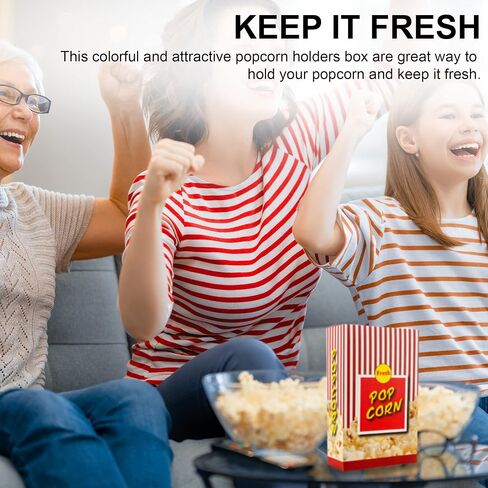 MT Products Popcorn Boxes for Party - 2.8 oz. (Pack of 50) - #4 Popcorn Buckets With Close Top in Saudi Arabia