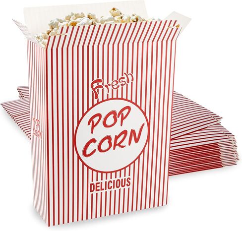 MT Products Popcorn Boxes for Party - 2.8 oz. (Pack of 50) - #4 Popcorn Buckets With Close Top in Saudi Arabia