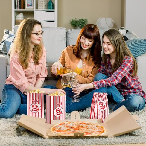 أكياس الفشار الورقية أكياس الفشار ذات القاع المسطح 2 أونصة أكياس الفشار ذات الفيلم القابل للتصرف الوجبات الفردية حاوية الفشار المقاومة للتسرب والزيت خمر الرجعية الأكمام الفشار الأحمر والأبيض (300 جهاز كمبيوتر شخصى) in Kuwait