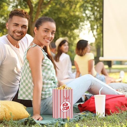 أكياس الفشار الورقية أكياس الفشار ذات القاع المسطح 2 أونصة أكياس الفشار ذات الفيلم القابل للتصرف الوجبات الفردية حاوية الفشار المقاومة للتسرب والزيت خمر الرجعية الأكمام الفشار الأحمر والأبيض (300 جهاز كمبيوتر شخصى) in Kuwait