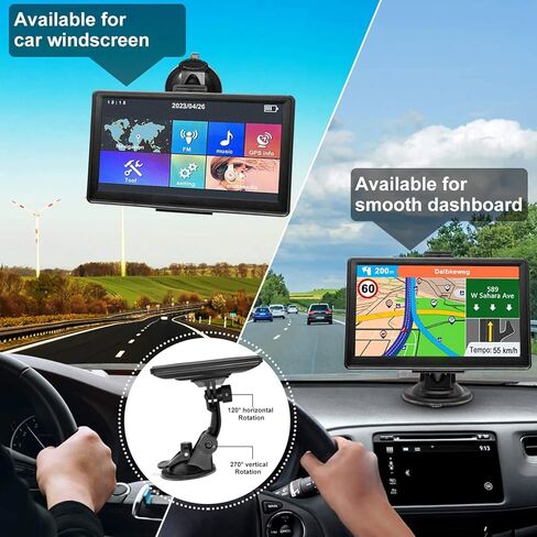 GPS Navigator for Car Truck GPS Commercial Drivers 2024 US/CA/MX Offline Maps, Free Map Update, Voice Guidance, Drive Alert, 7 Inch Handheld GPS Navigation System for Vehicle RV Semi Truck in Kuwait
