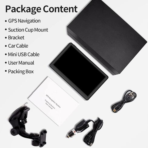 GPS Navigator for Car Truck GPS Commercial Drivers 2024 US/CA/MX Offline Maps, Free Map Update, Voice Guidance, Drive Alert, 7 Inch Handheld GPS Navigation System for Vehicle RV Semi Truck in Kuwait