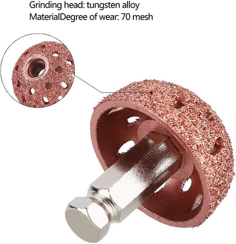 قطعتان من رأس طحن فولاذ التنجستن، عجلة تلميع الإطارات، 70 عجلة تلميع خشنة لإصلاح الإطارات (9 مم/0.35 بوصة خيط قضيب الربط) in Kuwait