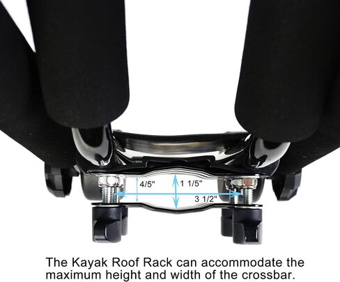 Folding Kayak Roof Rack J-Bar Adjustable | For Kayak/Canoe/SUP, Roof Mounting, SUV/Car/Truck Crossbars(23-krf-2) in Kuwait