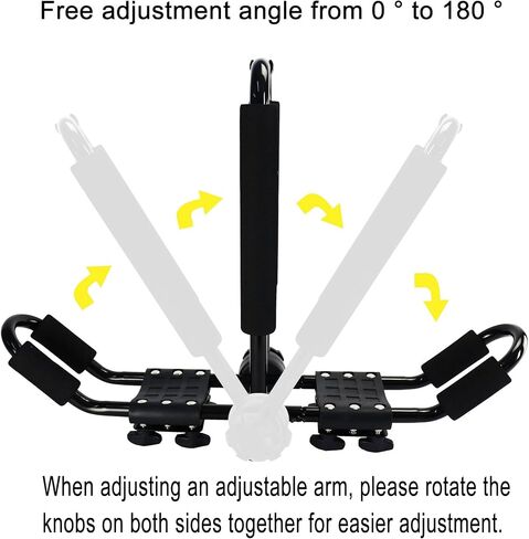 Folding Kayak Roof Rack J-Bar Adjustable | For Kayak/Canoe/SUP, Roof Mounting, SUV/Car/Truck Crossbars(23-krf-2) in Kuwait