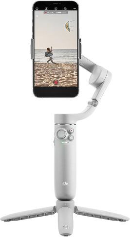 DJI OM 5 Smartphone Gimbal Stabilizer, 3-Axis Phone Gimbal, Built-In Extension Rod, Portable and Foldable, Android and iPhone Gimbal, YouTube TikTok Video, Gray (Renewed) in Saudi Arabia