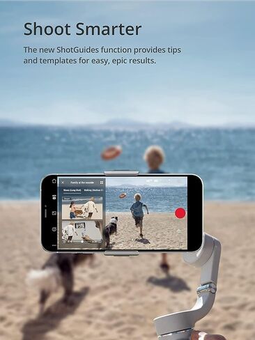مثبت جيمبال للهواتف الذكية DJI OM 5، جيمبال للهاتف ثلاثي المحاور، قضيب تمديد مدمج، محمول وقابل للطي، أندرويد وآيفون جيمبال، فيديو يوتيوب تيك توك، رمادي (متجدد) in Kuwait