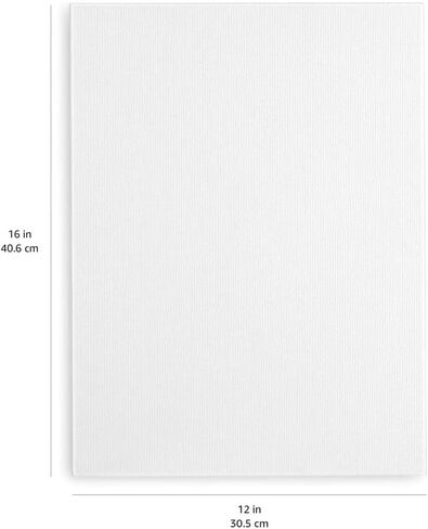 قماش KINGART ممتد للرسم، 6 قطع، 12 × 16 بوصة، قماش أبيض فارغ، 100% قطن، 8 أوقية جيسو معدة، لوازم فنية لصب الأكريليك والرسم الزيتي in Saudi Arabia