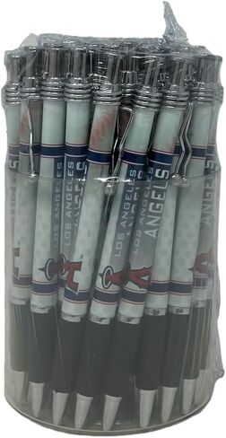 MLB Los Angeles Angels 48-Pack Tub Retractable Click Pens- Great Stocking Suffers and Party Favors in Saudi Arabia