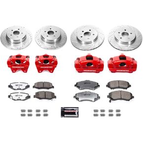 Power Stop BBK-JK-002R Front and Rear Big Brake Conversion Kit- for 2007-2019 JK/JKU For Jeep Wrangler 2007-2017 | Jeep Wrangler JK 2018 [Vehicle Specific] in Saudi Arabia